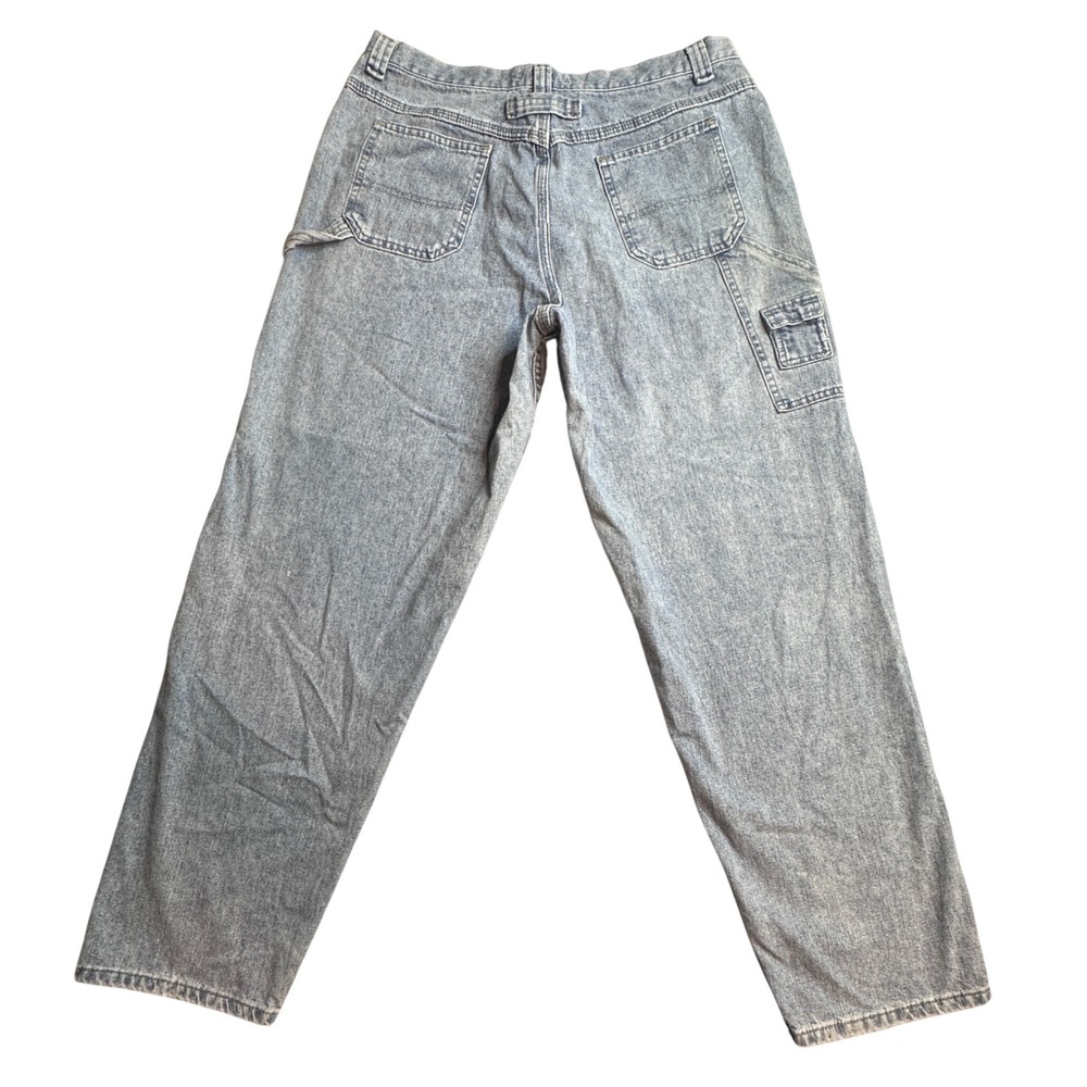 Vintage. Lee Riveted Carpenter Jeans Womens 35 Light Wash Denim Workwear Utility